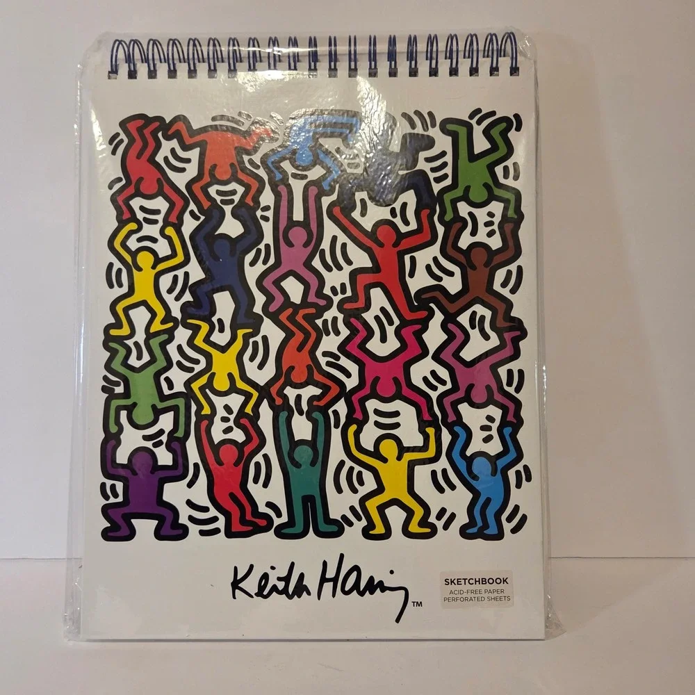 Keith Haring Sketchbook Dancing Men Pop Art Spiral Bound Acid Free Perforated